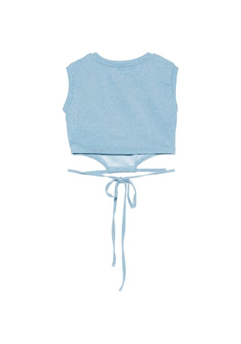 Top crop glitter Lù-Lù BY MISS GRANT | LL4342AZZURRO